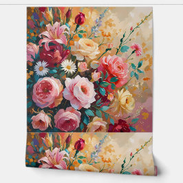 Elegant Blommigt Bloom Peel och Stick