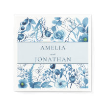 Elegant Blommigt Blue Bröllop