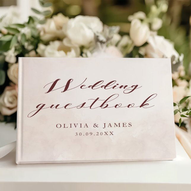 Elegant Blommigt Boho Bröllop Gästböcker (Skapare uppladdad)