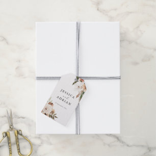 Elegant Blommigt Boho Bröllop Presentetikett