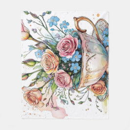 Elegant blommigt boho Fleece Blanket