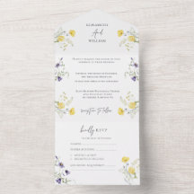 Elegant Blommigt Boho Wildblommor Bröllop OSA