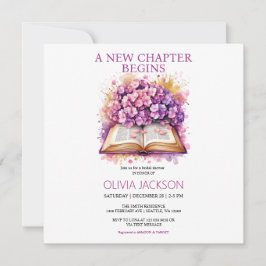 Elegant Blommigt Bokar Inbjudningskort för möhippa