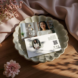 Elegant Blommigt Botanical Monogram Vapensköld Log Visitkort