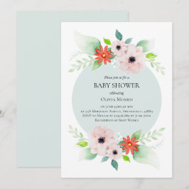 Elegant Blommigt Botaniska blommor Babykläder Inbjudningar