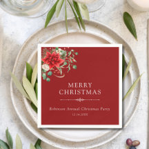 Elegant Blommigt Botaniska julen Party Helgdag