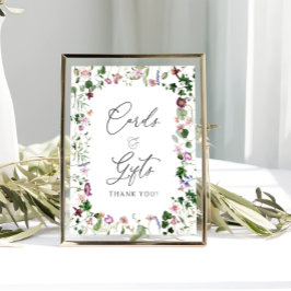 Elegant Blommigt botaniska kort och gåvor Poster