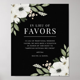 Elegant Blommigt Botaniskt Bröllop i stället för f Poster