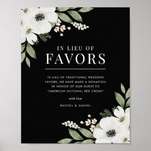 Elegant Blommigt Botaniskt Bröllop i stället för f Poster