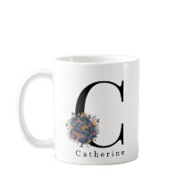 Elegant Blommigt botaniskt monogram | ANPASSNINGSB