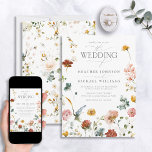 Elegant Blommigt Botaniskt vattenfärgsskript Bröll Inbjudningar<br><div class="desc">Vi presenterar perfektens sätt att ange tonen för ditt trädgårdsbröllop firande - vår Elegant Blommigt Botanical Watercolor Script Wedding Investigation! Denna moderna, elegant inbjudningskort för möhippan är designad med ett vackert, platta, ljugit stil-grafik med känslig rosa, senap-gult, ljusblå och bränd orange vattenfärgsbotaniska blommigtar. Den djärva utformningen av inbjudan balanseras av...</div>