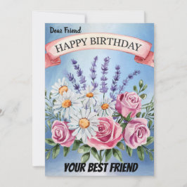 Elegant Blommigt Bouquet Birthday-inbjudan Inbjudningar