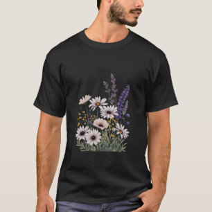 Elegant Blommigt Bouquet Design - Daisy och Lavend T Shirt