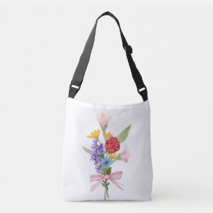 Elegant Blommigt Bouquet Tote Bag - Snyggt varje d Axelväska