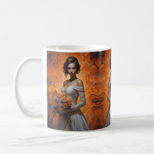 Elegant Blommigt Bride Bröllop Collection Kaffemugg