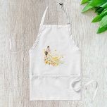 Elegant Blommigt Bride Romantic Bröllop Design Förkläde<br><div class="desc">Cook och bake i stil med den elegant möhippa-temade plattan. Den här sofistikerade designen har en fantastisk brud i en elfenbenstorn, omgiven av delikata blommigtar och gyllene virrvarr, och är en perfekt för blivande brudar, möhippor, årsdagar och alla som romantiskt estetiskt i kärlek. Den här plattan är tillverkad av ett...</div>