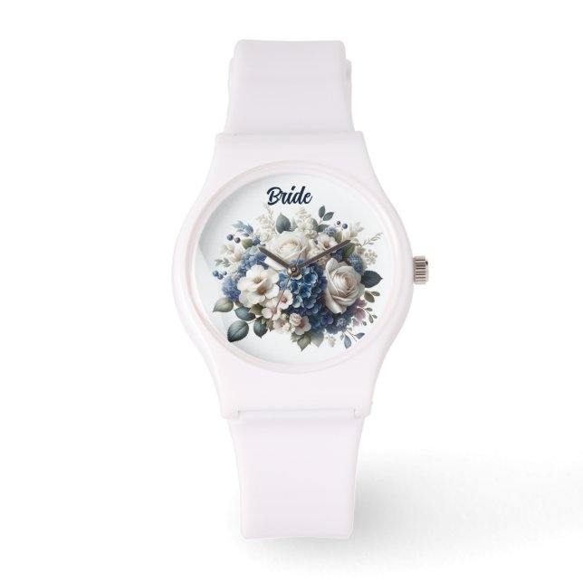 Elegant Blommigt Bride Watch - Bröllopsdag Armbandsur (Framsida)
