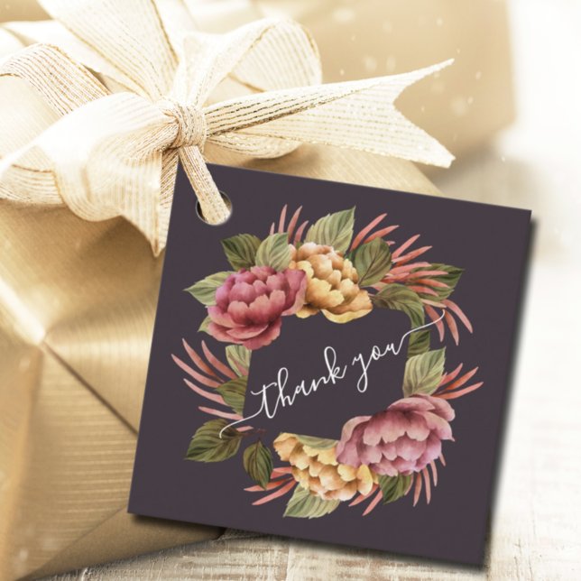 Elegant Blommigt Bröllop Gåvor Etiketter (Skapare uppladdad)