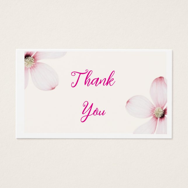 Elegant Blommigt Bröllop Gift Märkre Visitkort (Framsidan)