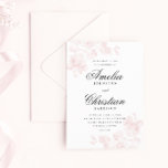 Elegant Blommigt Bröllop Inbjudningar<br><div class="desc">Den här Blommigten för  Rosa-bröllopsinbjudan innehåller romantiska botaniska ro,  manusskript namn och klassisk typ. De mjuka blommigtarna gör inbjudan feminin men inte alltför mycket. Perfekt för en vintage inspirerade bröllop,  utomhusträdgårdsbröllop eller ett klassiskt,  tidlöst bröllop. Klicka på knappen Redigera för att anpassa designen.</div>