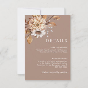 Elegant Blommigt Bröllop Information om djurutrymm Inbjudningar