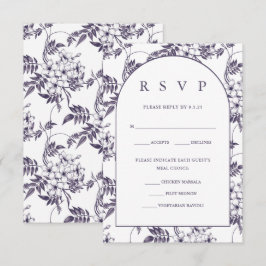 Elegant Blommigt Bröllop OSA Kort