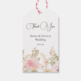 Elegant Blommigt Bröllop Personlig Bröllop Presentetikett