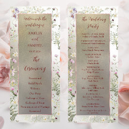 Elegant Blommigt - Bröllop platt program hösten