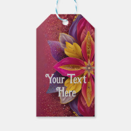 Elegant Blommigt Bröllop Presentetikett