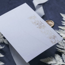 Elegant Blommigt Bröllop Returadress Etikettband