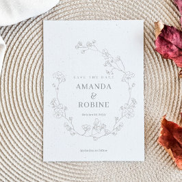 Elegant Blommigt Bröllop spara datum Datumet