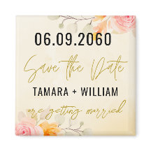 Elegant Blommigt Bröllop spara datum non-Photo