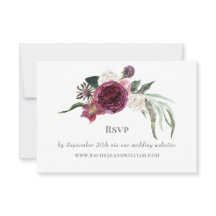 Elegant Blommigt Burgundy Bröllop