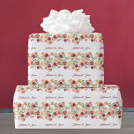 Elegant Blommigt Burgundy Red Monogram Bröllop Presentpapper<br><div class="desc">Fantastisk burgundi och persikofärgad blommigt papper med en vacker bukett av söt peonblommor. Den här vackra blomfigursättningen i bröllop i monogram har parets namn-personlig i designen. Anpassa den här söta inslagningen papper för dina vänner på deras speciella dag eller använda som en brid för att skicka presenter till bröllopsfesten.</div>