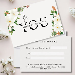 Elegant Blommigt Business Gift-certifikat