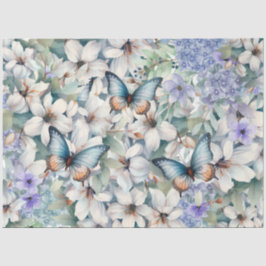 Elegant Blommigt Butterflies Decoupage