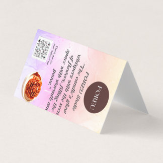 Elegant Blommigt Candle-Affärskort - FOREU Studio Visitkort