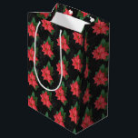 Elegant Blommigt Chalkboard God jul<br><div class="desc">Elegant Blommigt Poinsettia med Chalkboard-bakgrund julklapp Bag.</div>
