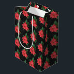 Elegant Blommigt Chalkboard God jul<br><div class="desc">Elegant Blommigt Poinsettia med Chalkboard-bakgrund julklapp Bag.</div>
