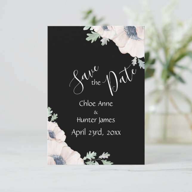Elegant Blommigt Chic - modern enkel  Spara Datumet (Stående Fram)