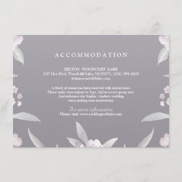 Elegant blommigt Chinoiserie Bröllop logi Tilläggskort