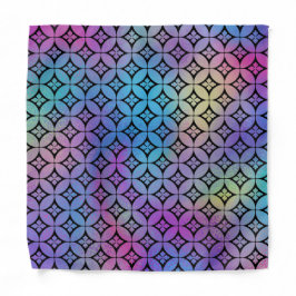 Elegant Blommigt Circles Colorful Abstrakt Mönster Bandana