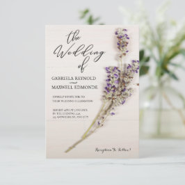 Elegant Blommigt Clean Lavender Bröllop Inbjudningar