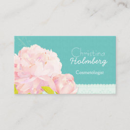 Elegant Blommigt Cosmetolog Affärskorts Visitkort