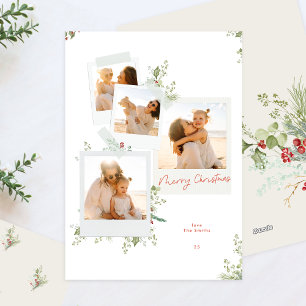 Elegant Blommigt Craft Photo Album Julkort