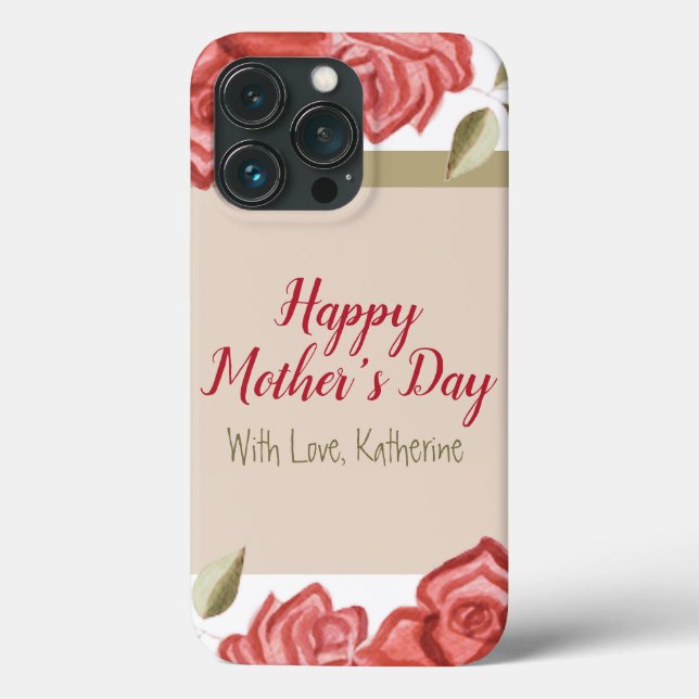 Elegant Blommigt Cute Modern Mors dag (Baksida)