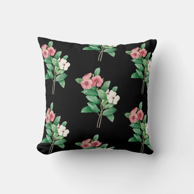 Elegant Blommigt Dekorativ kudde (Framsida)