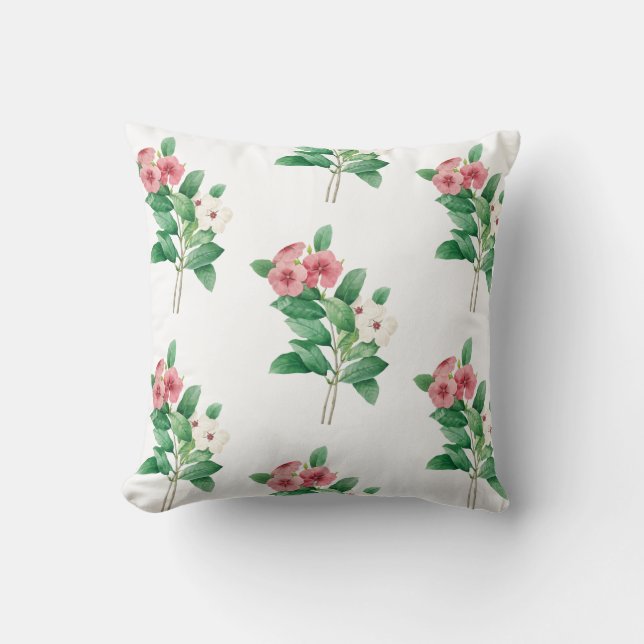 Elegant Blommigt Dekorativ kudde (Framsida)