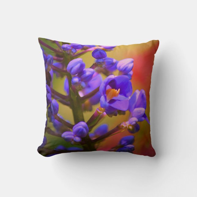 Elegant blommigt dekorativ kudde (Framsida)