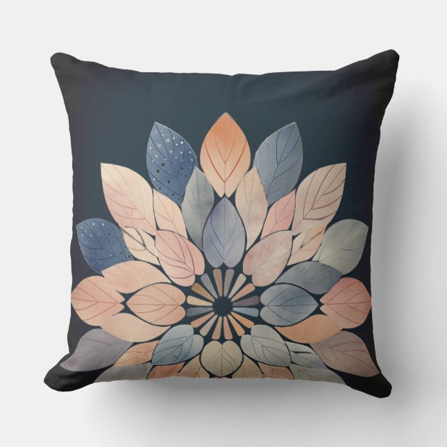 Elegant Blommigt Dekorativ kudde - Mjuk pastelldes (Framsida)